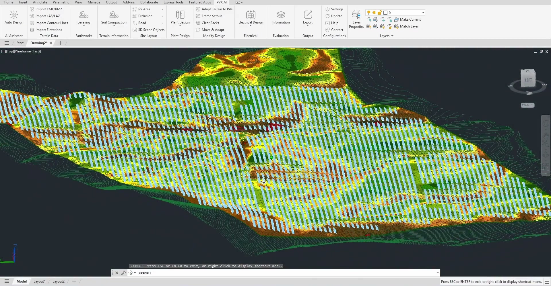Terrain-following cable routing